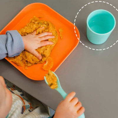 verre bebe en silicone anti renversement stabilite renforcee