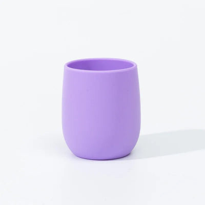 verre bebe en silicone anti renversement violet
