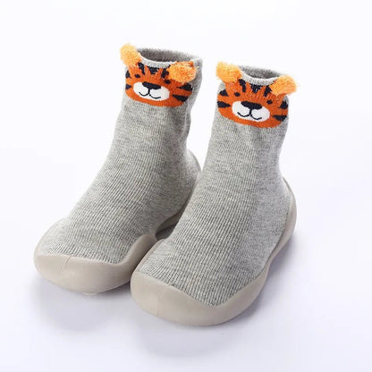 Chaussure chaussettes de sol pour bebes prewalker gris