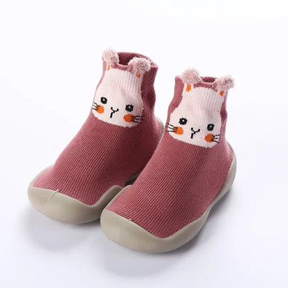 Chaussure chaussettes de sol pour bebes prewalker rose