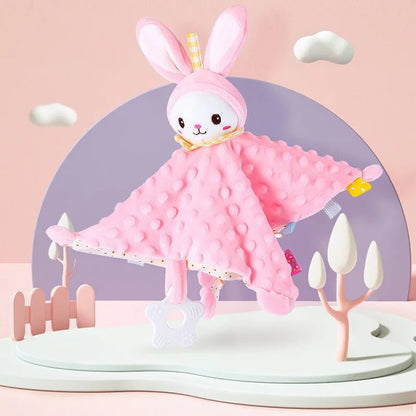 Doudou lapinou rose et blanc