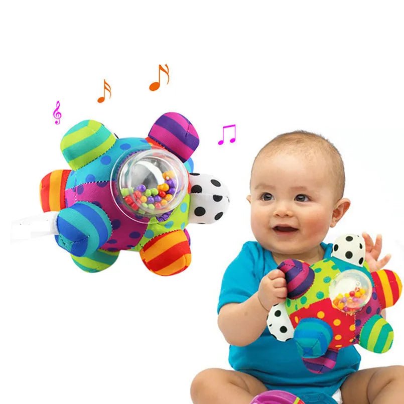 Jeux amusants avec clochette pour bebe traini ball tricolore