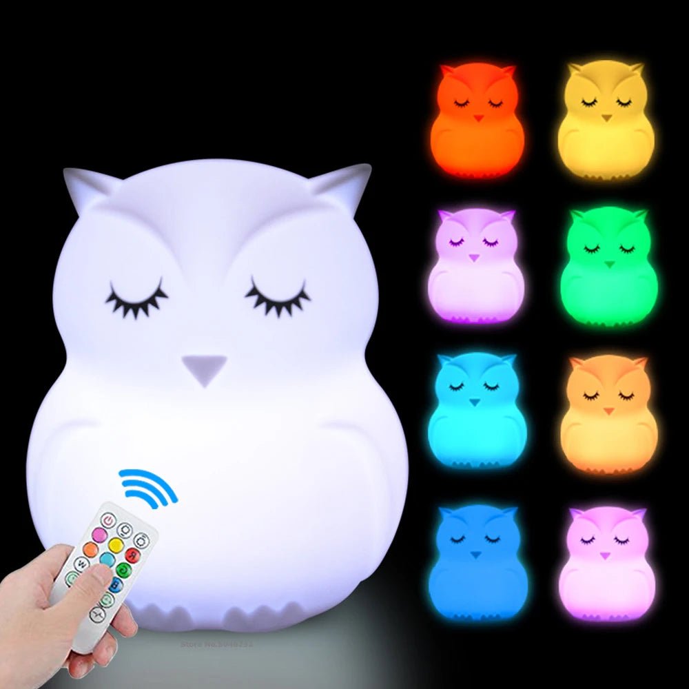 veilleuse tactile Hibou LED - bebemam.com